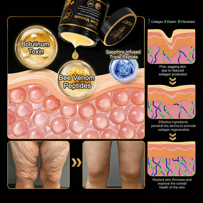 🐝Official Brand Black & Gold Upgraded Edition丨Rolimey® Bee venom Pro Comprehensive Cream —Tightening for Skin Types