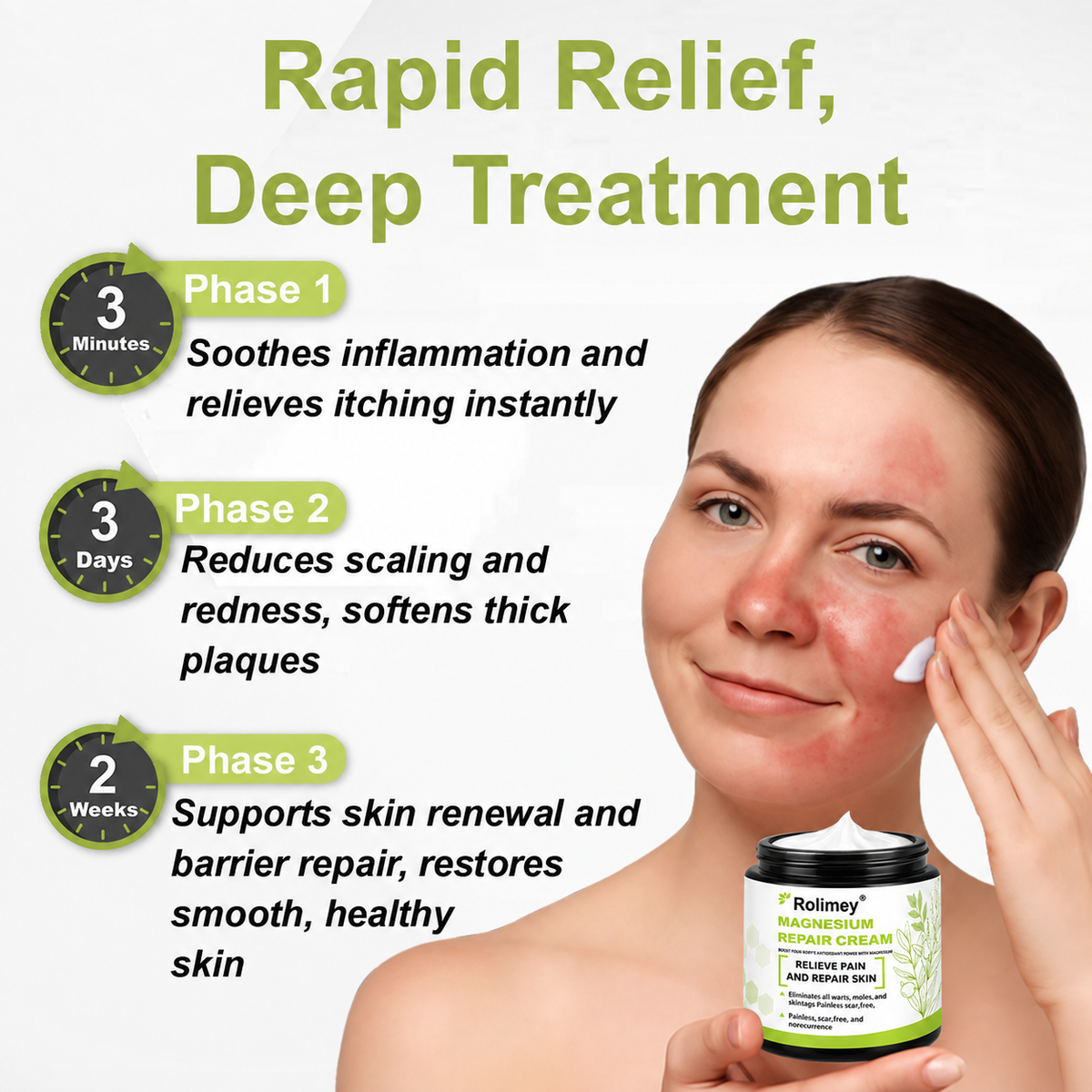 ✅Made in the USA: Rolimey® Magnesium herbal skin repair cream