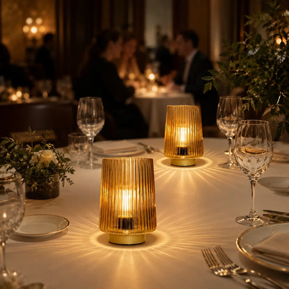 Rayloria Cordless Amber Glass Table Lamp