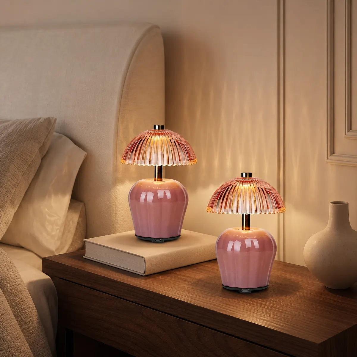 Rayloria Pink Ceramic Accent Lamps
