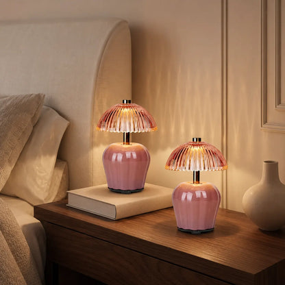 Rayloria Pink Ceramic Accent Lamps