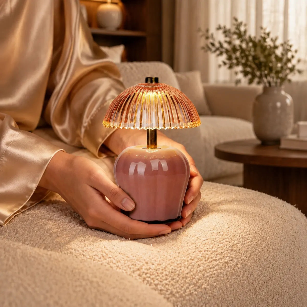 Rayloria Pink Ceramic Accent Lamps