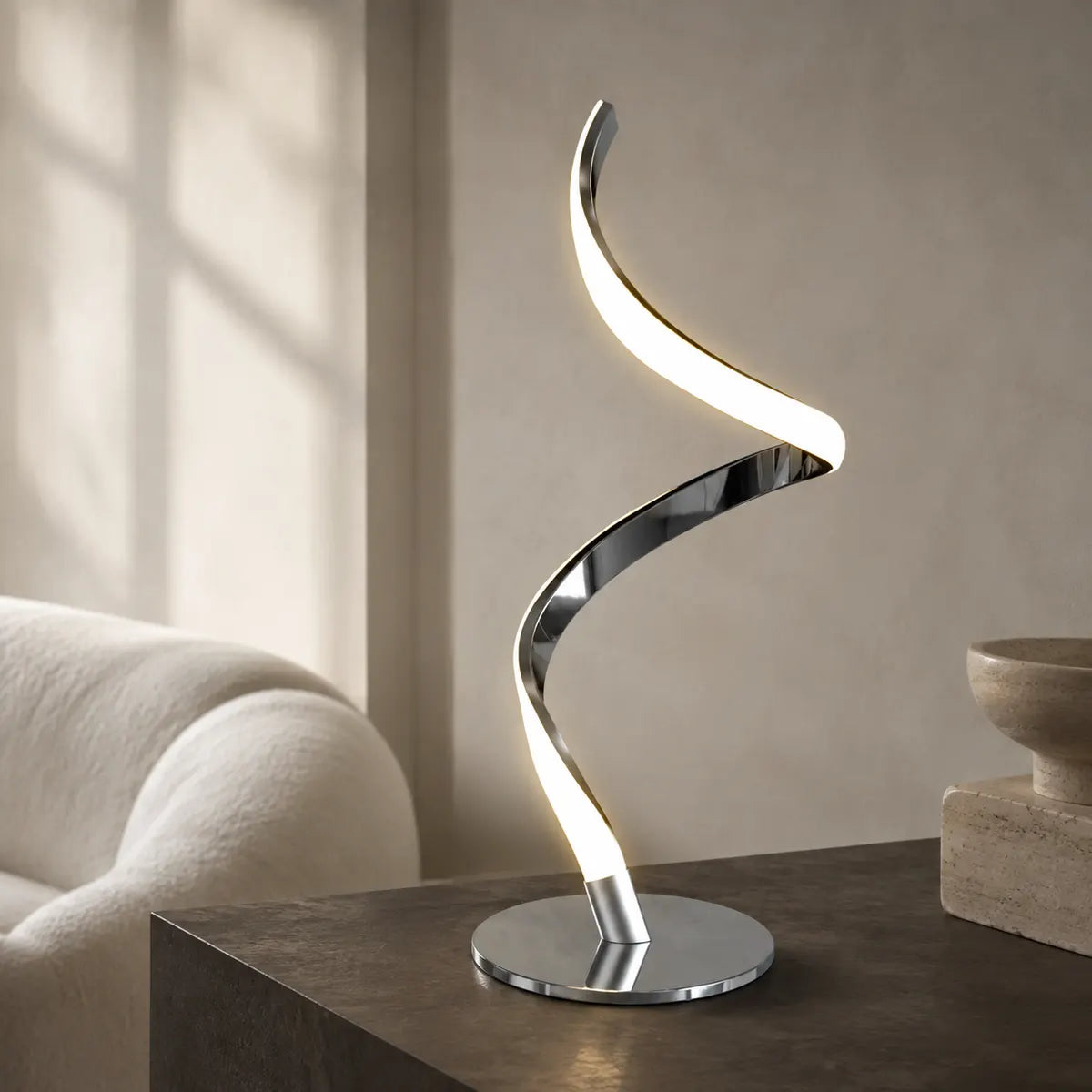 Rayloria Modern Spiral Table Lamp