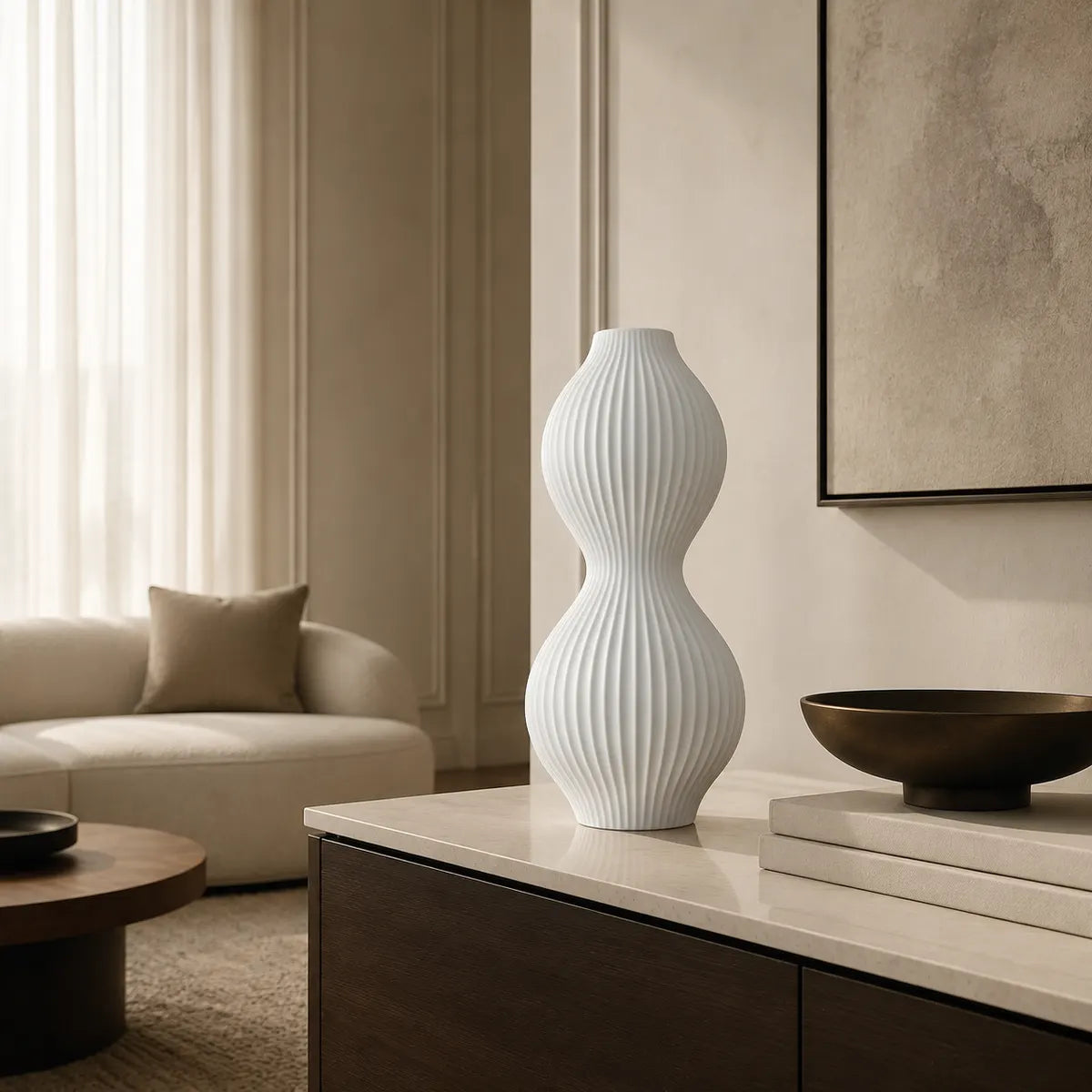 Rayloria Hourglass Ceramic Table Lamp