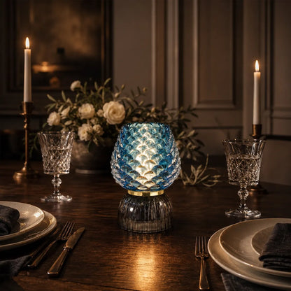 Rayloria Pinecone Cordless Glass Lamp