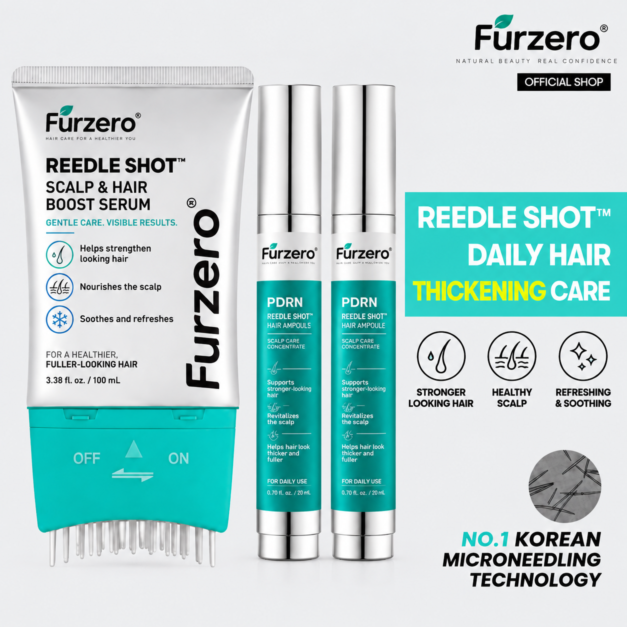 Hair Brush Serum & Hair Growth Reedle ampoule 100*2