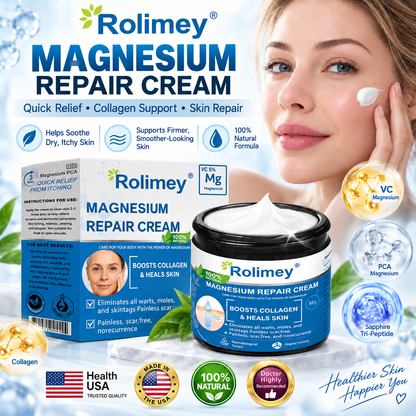 💯Official Store: Rolimey® Magnesium Skin Repair Cream (Smooths Wrinkles, Improves Skin Firmness, Tightens Skin)